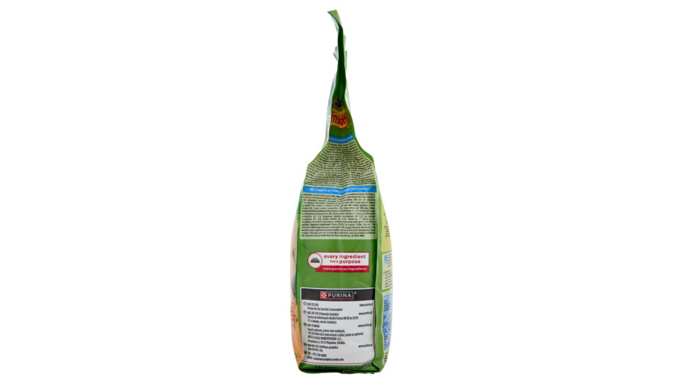 Purina, gatto Friskies crocchette Junior con pollo, latte e verdure aggiunte