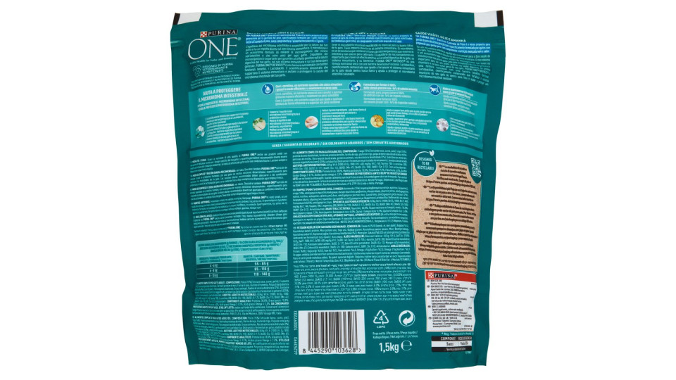 Purina, gatto One Bifensis crocchette Adult Ricco pollo e cereali integrali