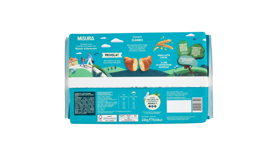 Misura, Privolat Cornetti classici