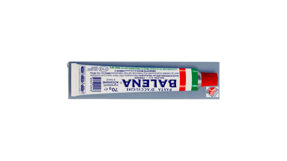 Balena, pasta d'acciughe