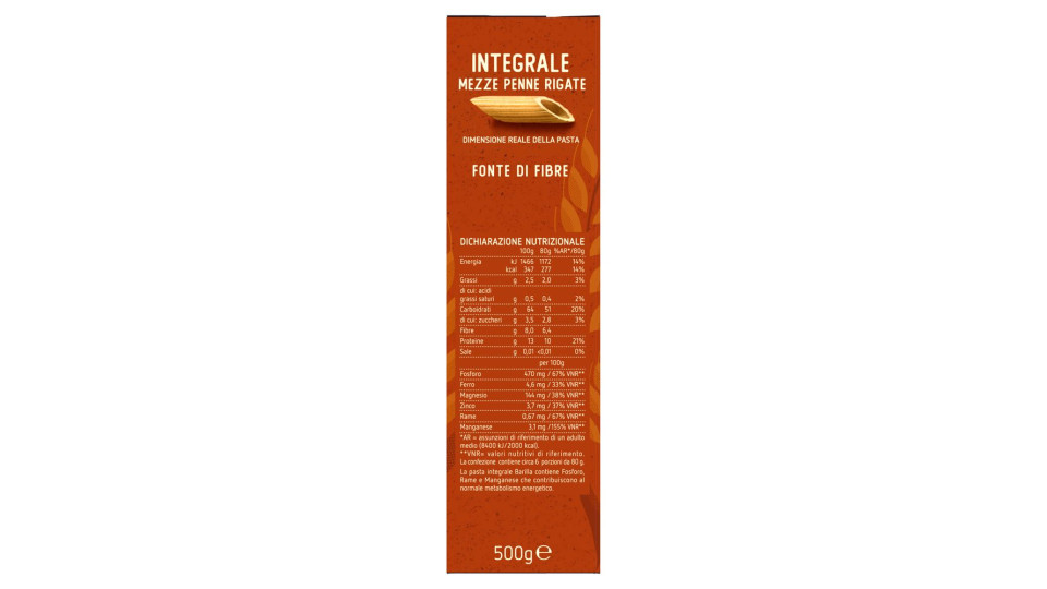 Barilla - Integrale Mezze Penne Rigate