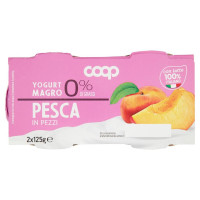 0% Di Grassi Yogurt Magro Con Pesca In Pezzi