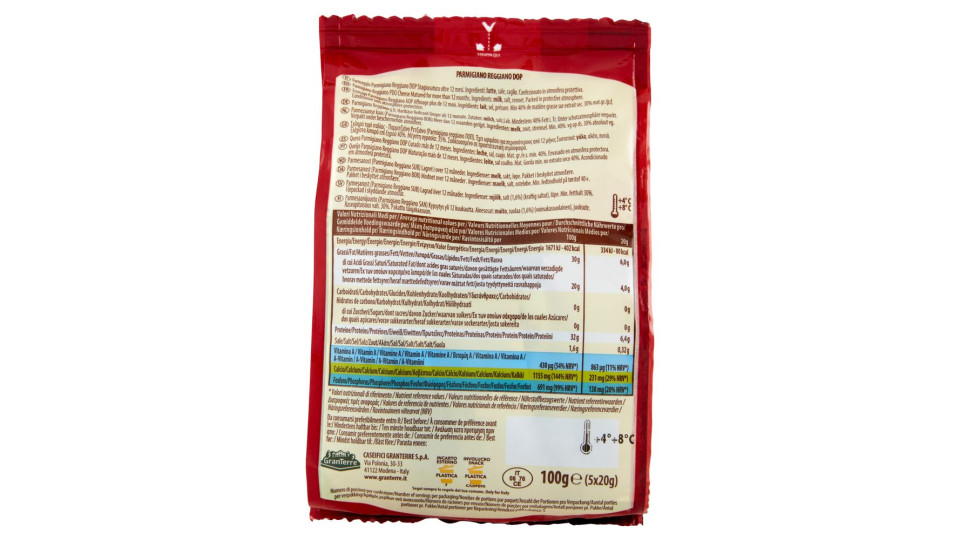 Parmareggio Snack 5 Snacks di Parmigiano Reggiano DOP