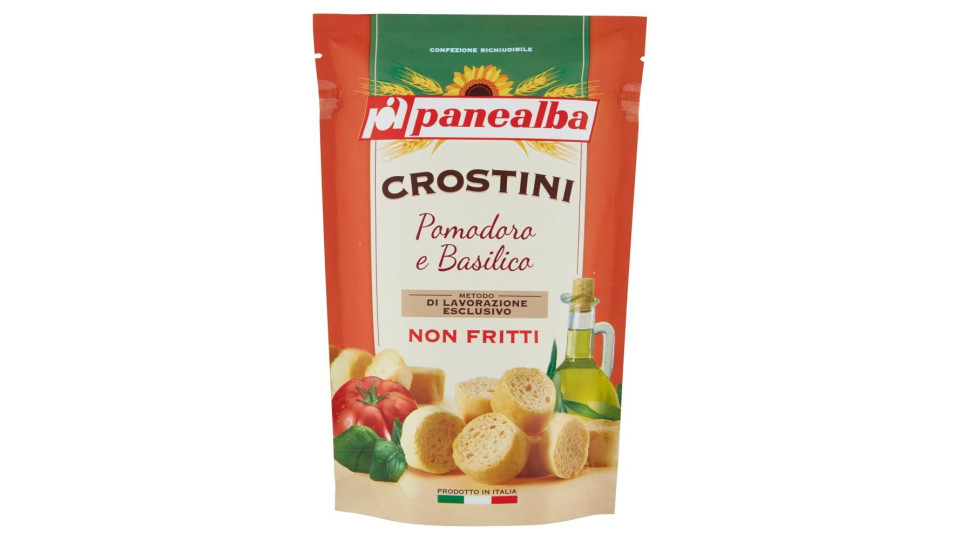 Panealba crostini pomodoro basilico