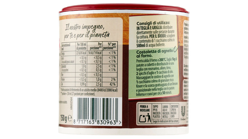 Knorr brodo granulare ricco
