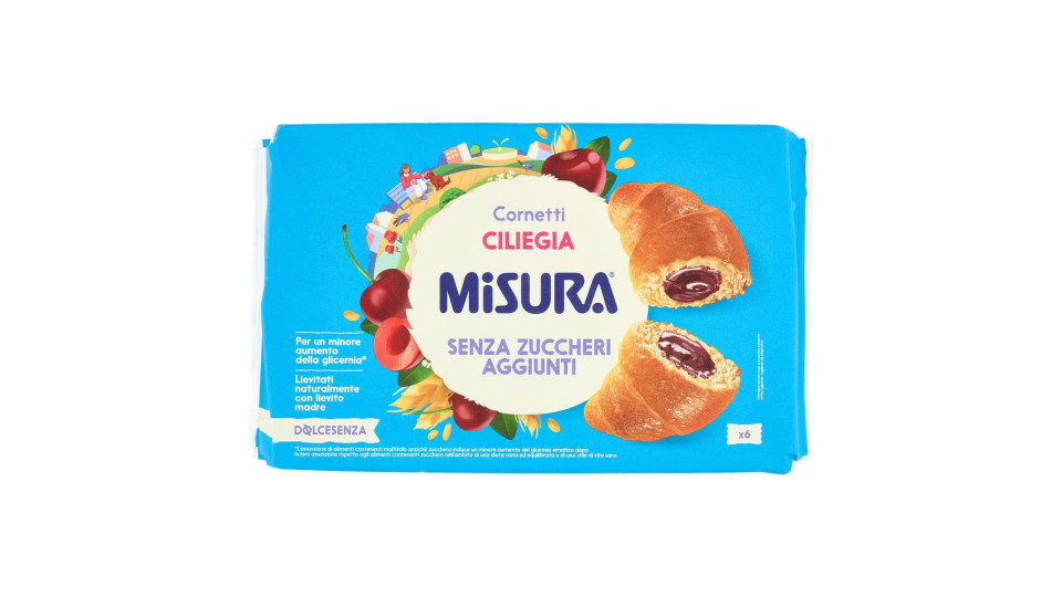 Misura - Dolcesenza, 6 Cornetti alla Ciliegia