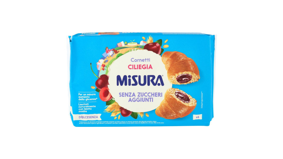 Misura - Dolcesenza, 6 Cornetti alla Ciliegia