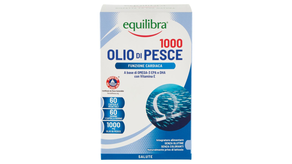 Equilibra, olio di pesce 1000 60 perle vegetali