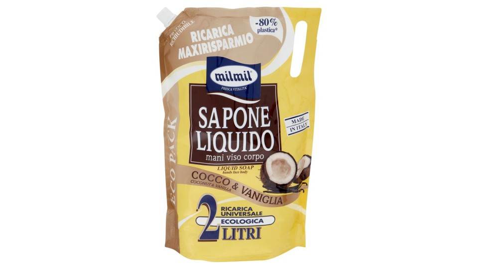 Milmil - Sapone Liquido, Cocco & Vaniglia