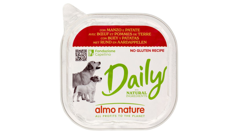 Almo Nature, cane Daily menu Adult manzo e patate