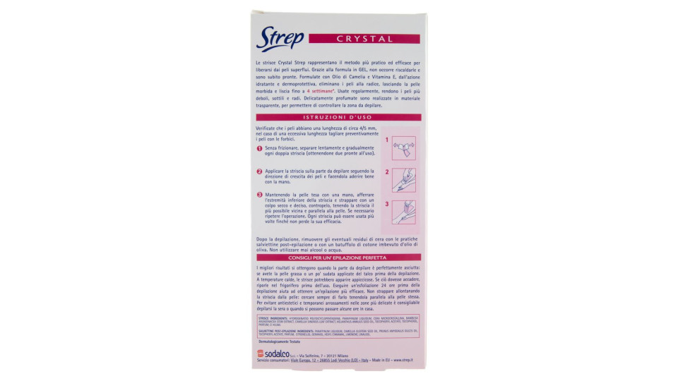 Strep - Crystal, Strisce depilatorie corpo