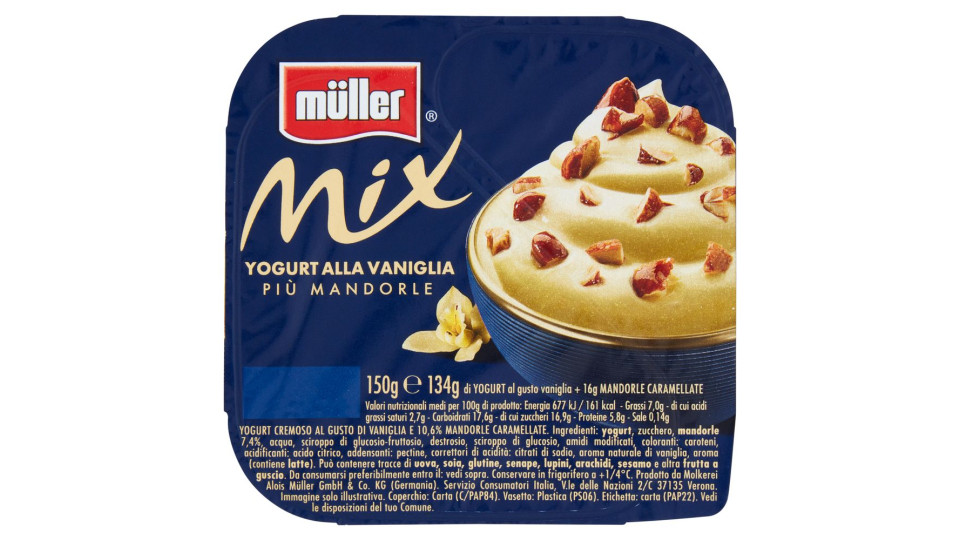 Müller Mix Yogurt alla vaniglia più mandorle mix