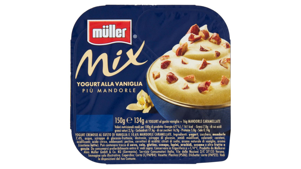 Müller Mix Yogurt alla vaniglia più mandorle mix