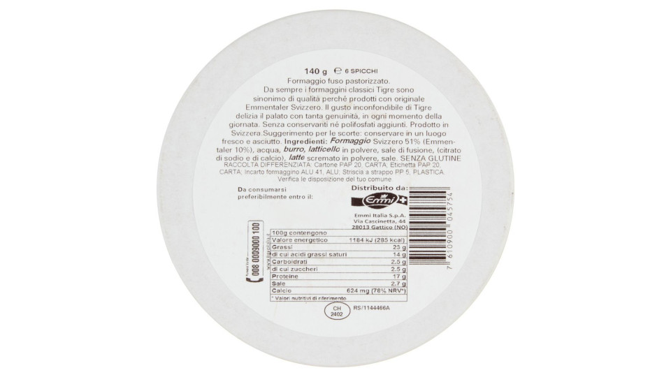 Tigre classico 6 spicchi