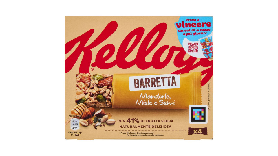 Kellogg's Barretta Mandorle, Miele e Semi