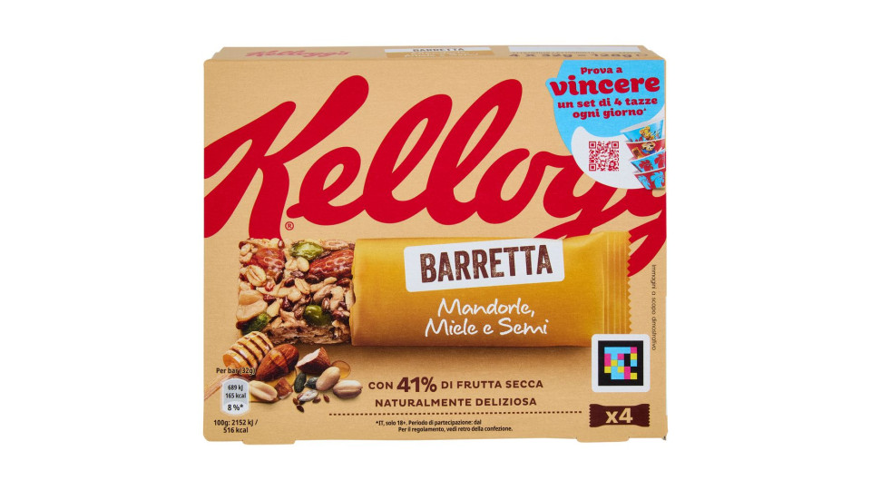 Kellogg's Barretta Mandorle, Miele e Semi