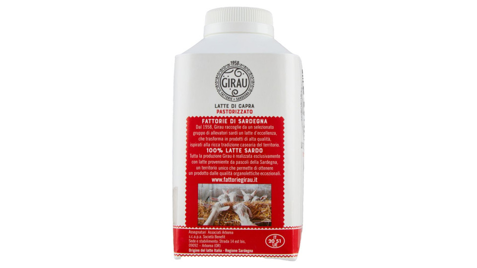 Fattorie Girau Latte di capra intero 100% sardo