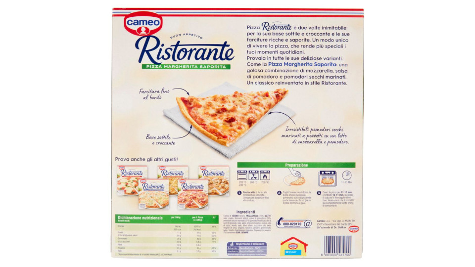 Cameo Pizza Ristorante Margherita Saporita