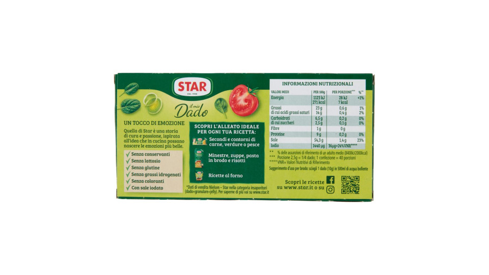 Star il mio dado vegetale 10 Dadi