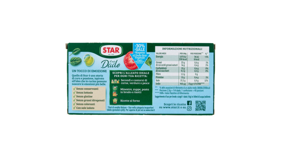 Star il Mio Dado Vegetale -30% di Sale# 10 Dadi