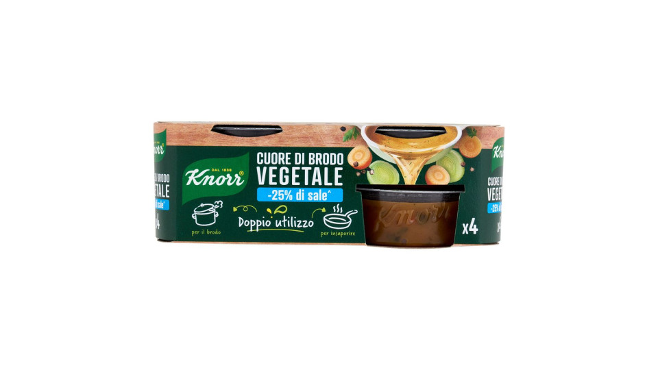 Knorr Cuore di Brodo Vegetale -25% di sale**