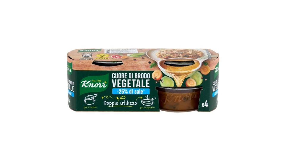 Knorr Cuore di Brodo Vegetale -25% di sale**