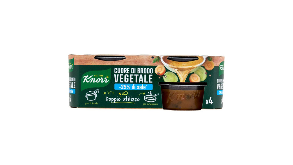 Knorr Cuore di Brodo Vegetale -25% di sale**