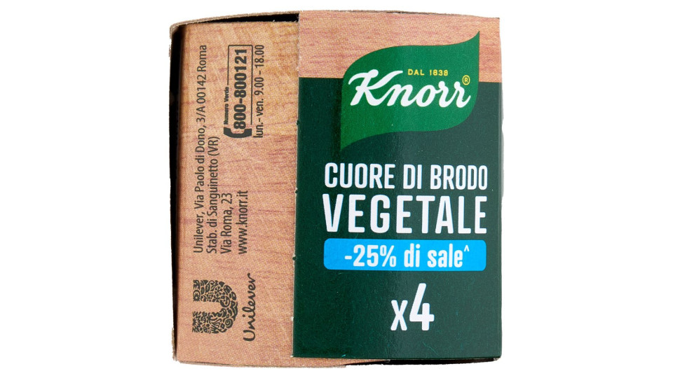 Knorr Cuore di Brodo Vegetale -25% di sale**