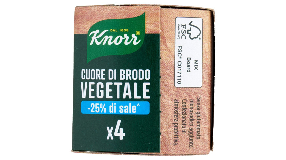 Knorr Cuore di Brodo Vegetale -25% di sale**