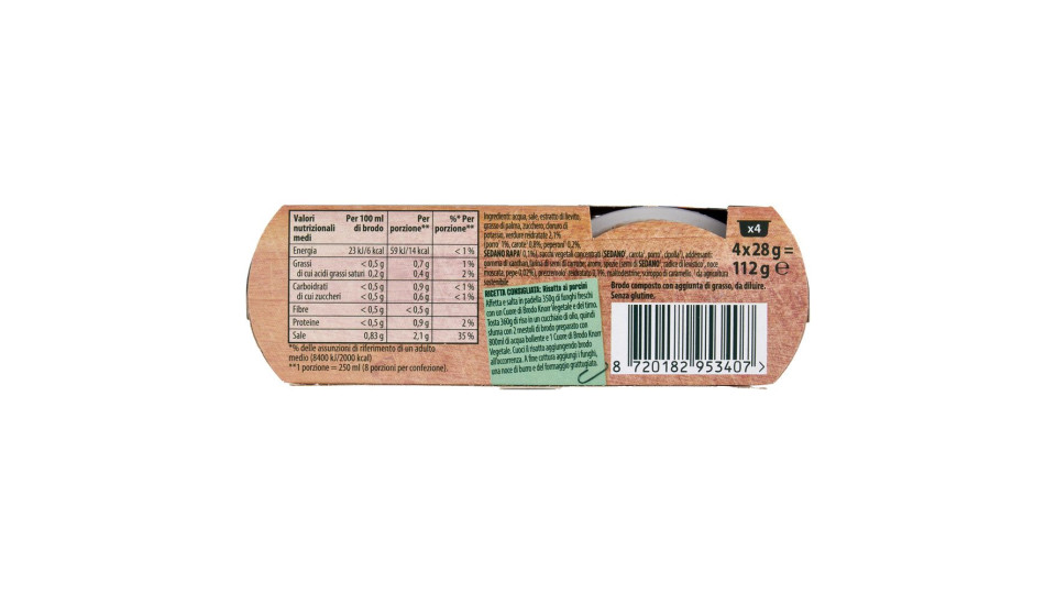 Knorr Cuore di Brodo Vegetale -25% di sale**