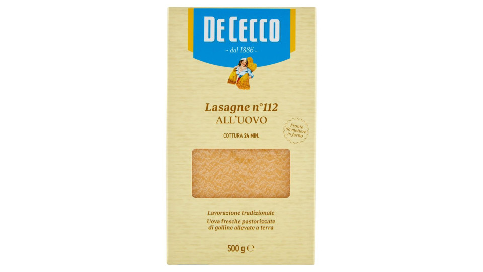 De Cecco Lasagne n° 112 all'Uovo