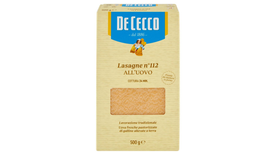 De Cecco Lasagne n° 112 all'Uovo