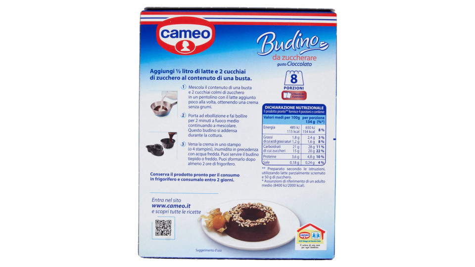 cameo Budino da zuccherare cioccolato