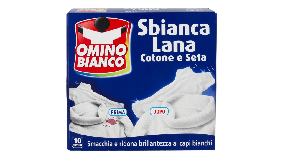 Omino Bianco Sbianca Lana Cotone e Seta