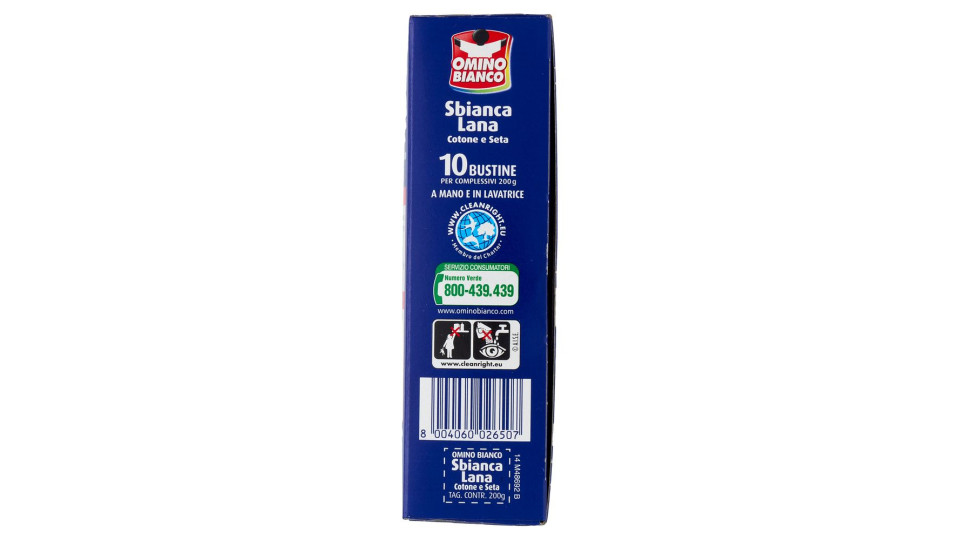 Omino Bianco Sbianca Lana Cotone e Seta