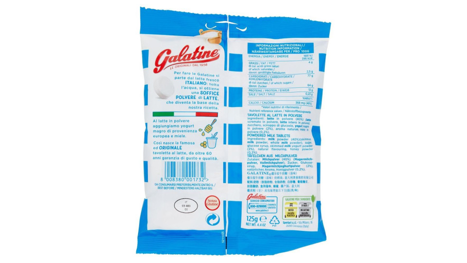 Galatine tavolette al latte