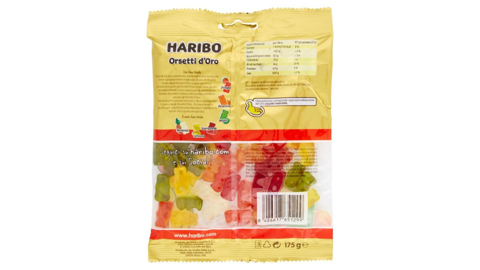 Haribo busta orsetti d'oro