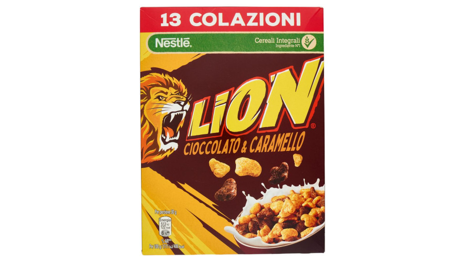 LION cereali cioccolato e caramello