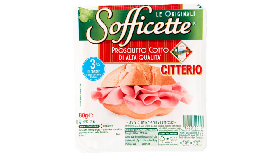 Citterio Sofficette Prosciutto cotto di alta qualità