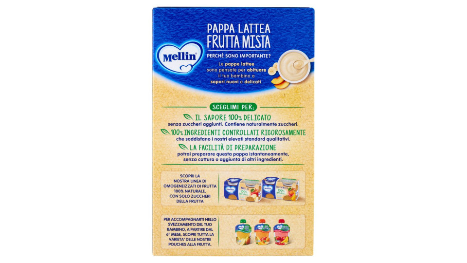Mellin Pappa Lattea Frutta Mista