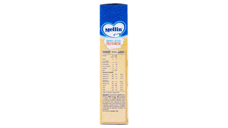 Mellin Pappa Lattea Frutta Mista