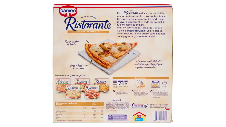 cameo Ristorante Pizza ai Funghi