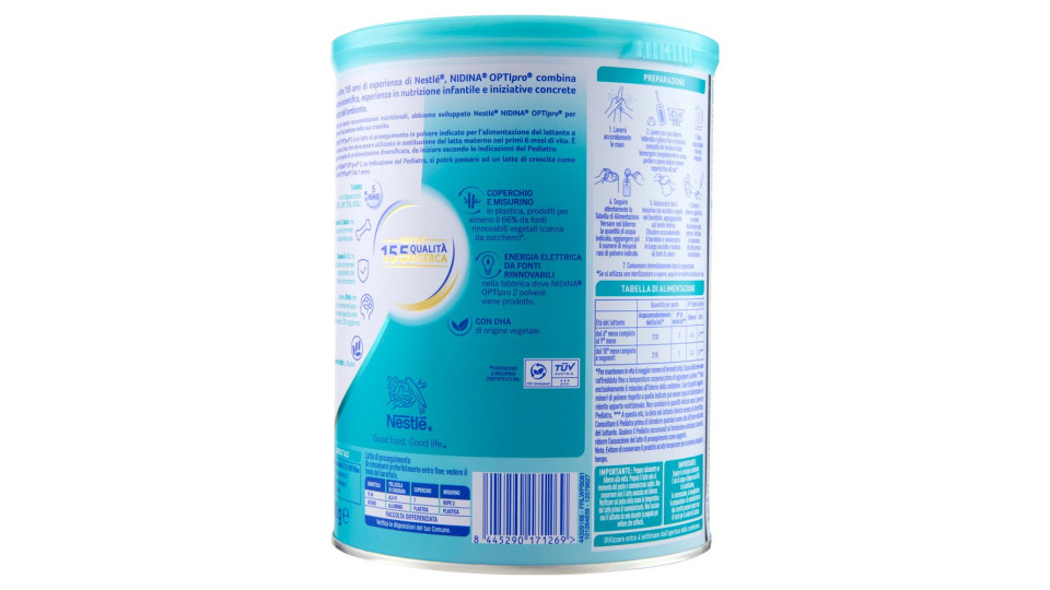 NESTLÉ NIDINA 2 OPTIPRO Latte di proseguimento in polvere da 6 mesi latta