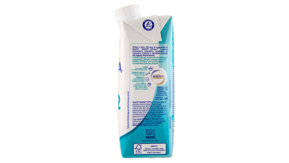 NESTLÉ NIDINA 2 OPTIPRO Latte di proseguimento liquido da 6 mesi brick da