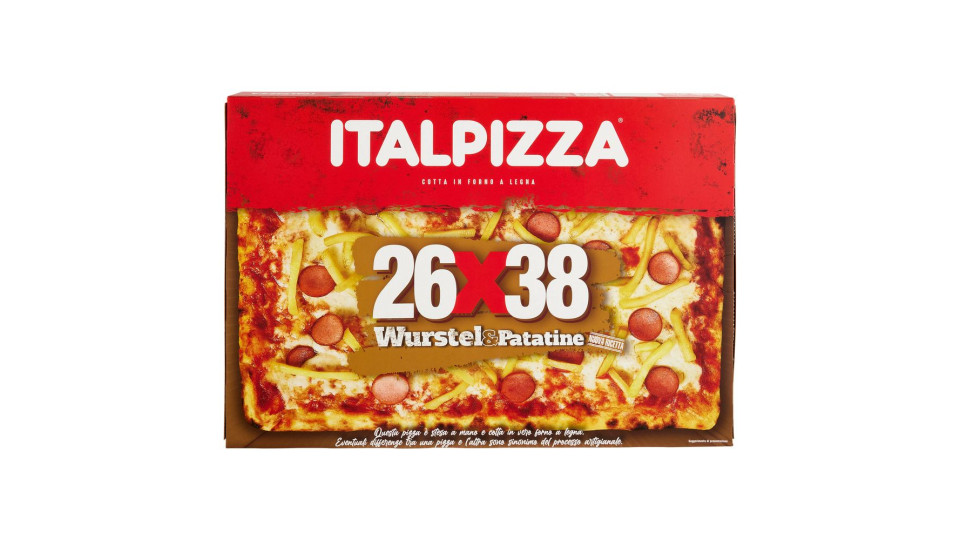 Italpizza 26x38cm Wurstel e Patatine Surgelata