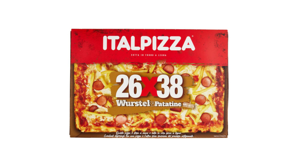 Italpizza 26x38cm Wurstel e Patatine Surgelata
