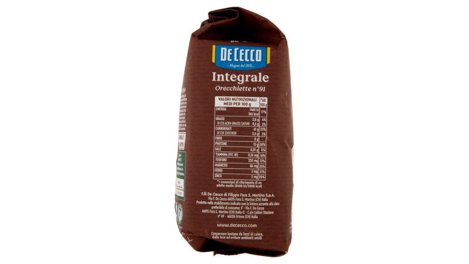 De Cecco Orecchiette n° 91 Integrali