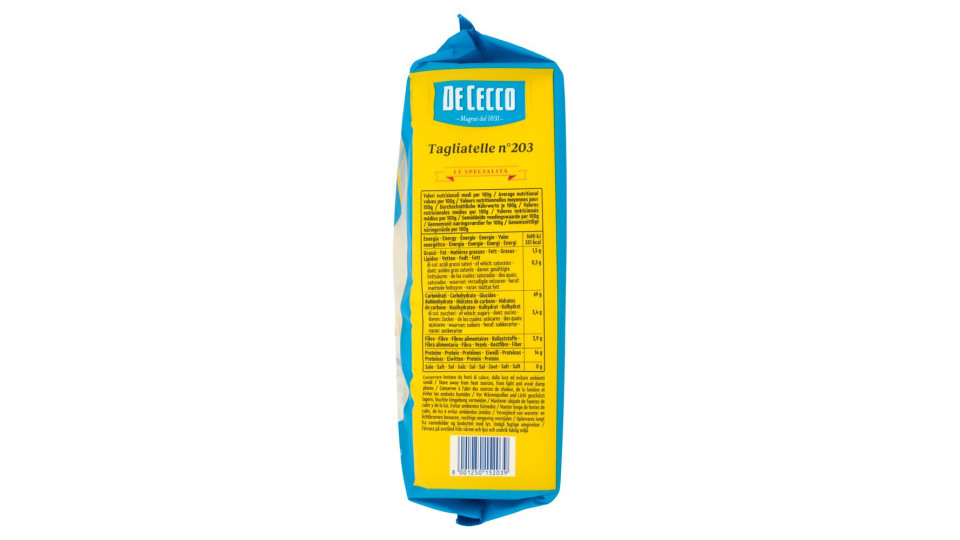 De Cecco Le Specialità Tagliatelle n° 203