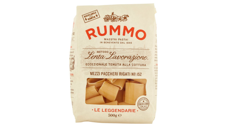 Rummo Le Leggendarie Mezzi Paccheri Rigati N° 152