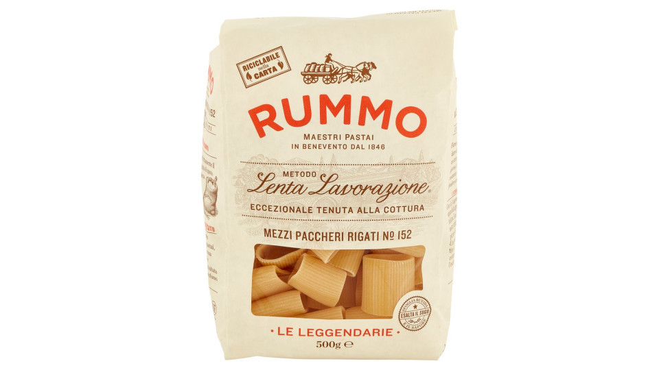 Rummo Le Leggendarie Mezzi Paccheri Rigati N° 152
